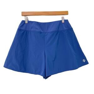 Coolibar Grand Slam Tennis Shorts M POCKET Blue UPF 50+ Golf Pickleball Skort